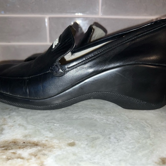 BCBG by Max Azria Black Leather Loafers - Picture 7 of 10